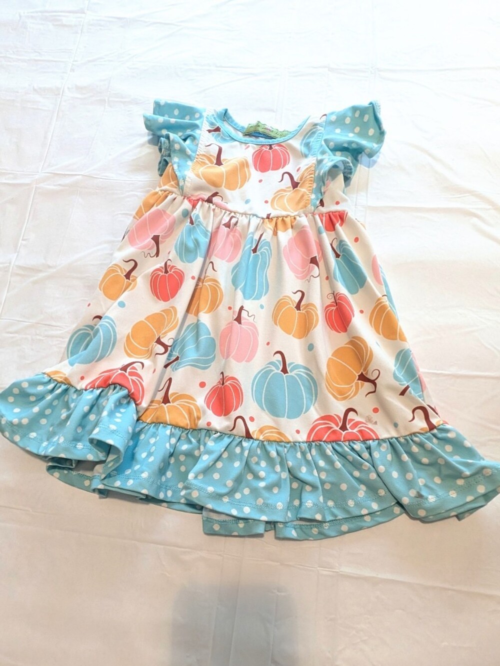 Millie Loves Lily Dress Girls Size 2 Fall Pumpkin Boutique Super Soft Twirl